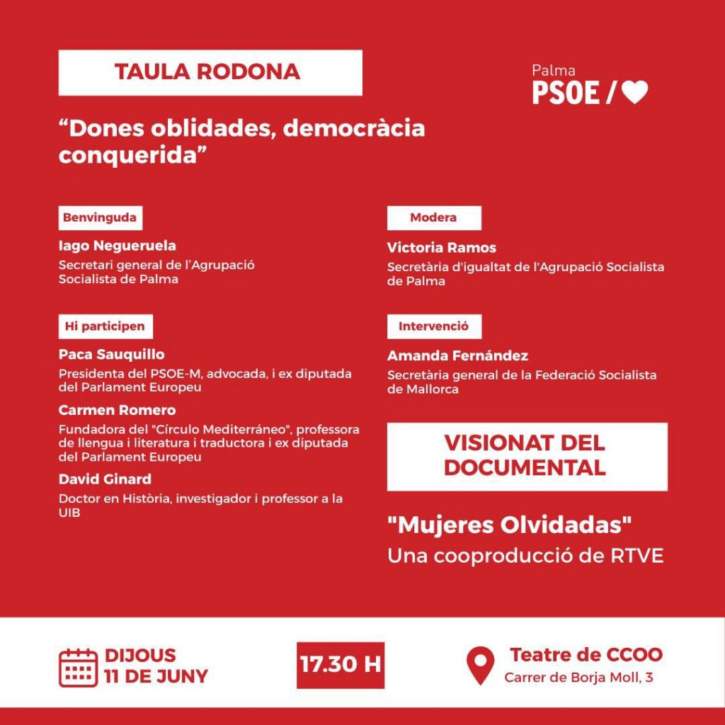PROYECCION MUJERES OLVIDADAS EN MALLORCA